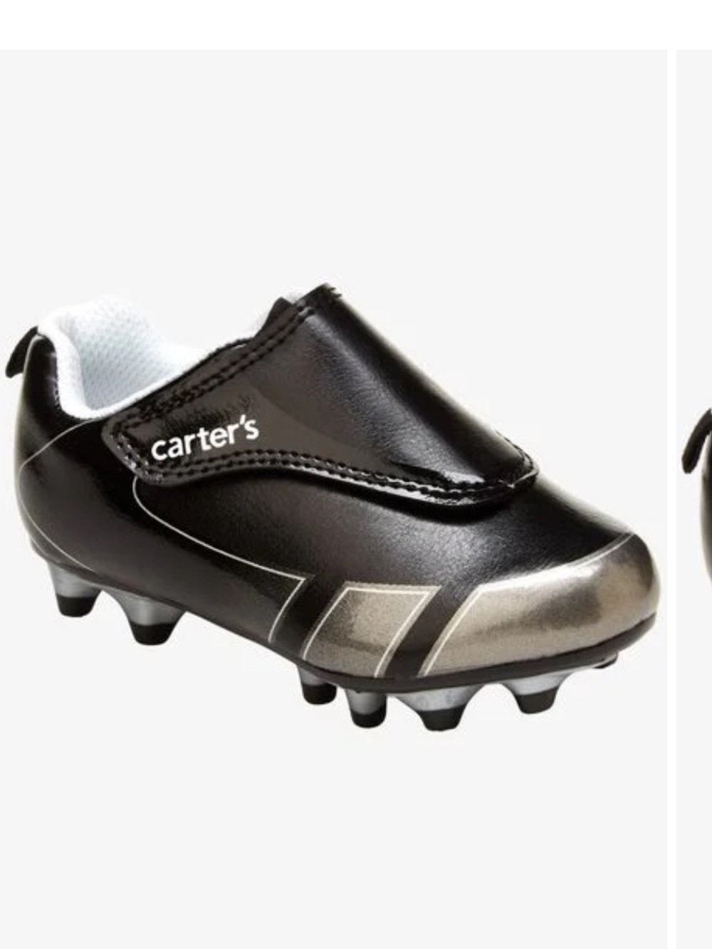 New Kids Soccer Cleats  Black gray size 2 easy on/off